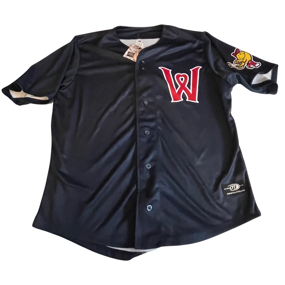 OT Sports Worcester Red Sox WooSox Navy Heart W Baseball Jersey Mens XL New